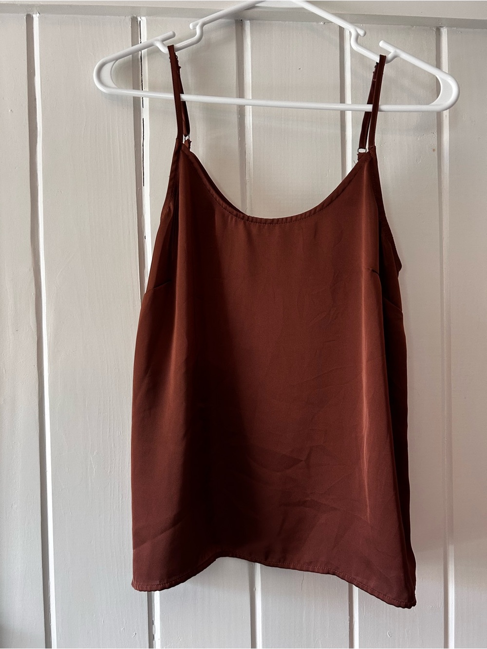 Nordstrom Rack | Brown Satin Camisole with Adjustable Straps - Picture 2 of 4